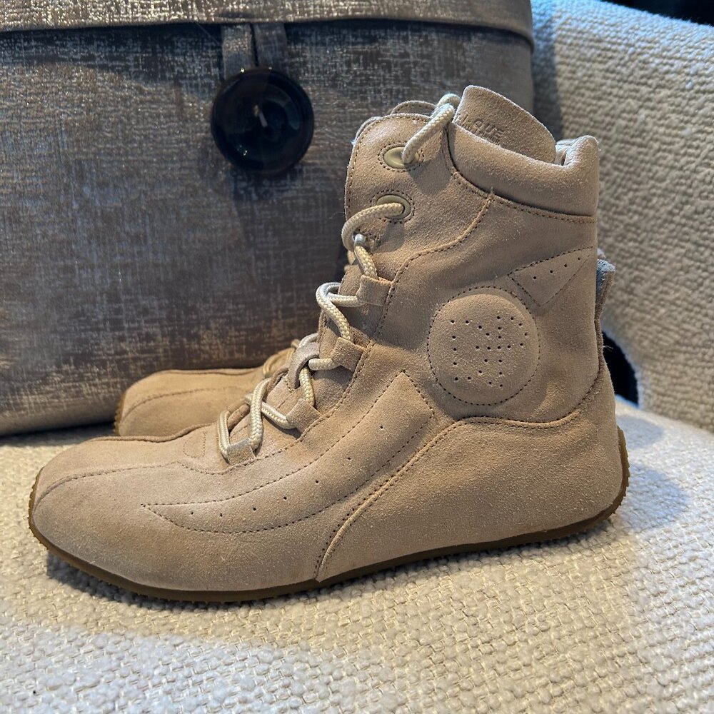 Sportique Taupe Suede High-Top Sneakers/Boots – Women’s Size 6.5